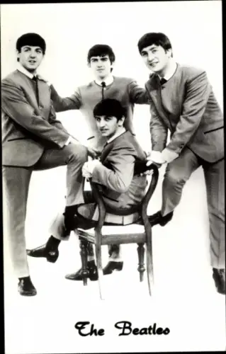 Ak Musikgruppe The Beatles, Portrait, John Lennon, Paul McCartney, Ringo Starr