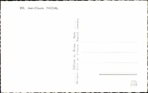 Ak Schauspieler Jean Claude Pascal, Portrait