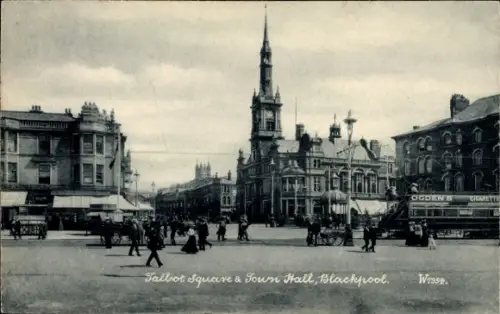Ak Blackpool Lancashire England, Talbot Square, Town Hall