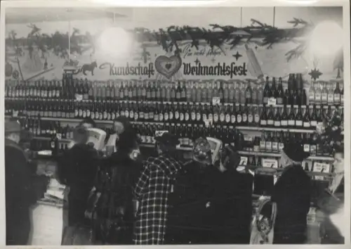 Original Foto Berlin Steglitz, Schloßstraße, Lebensmittelgeschäft,  um 1950, ca. 12 x 17 cm