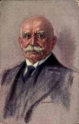 Künstler Ak Bauer, Karl, Luftfahrtpionier und Erfinder Ferdinand Graf Zeppelin