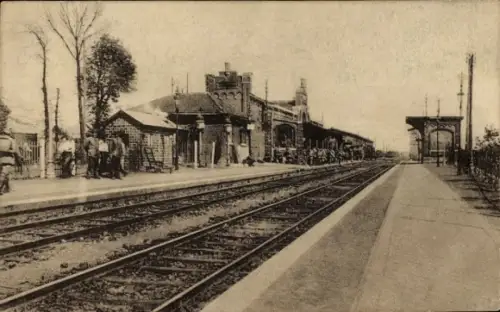 Ak Bahnhof, Feldpost 1916