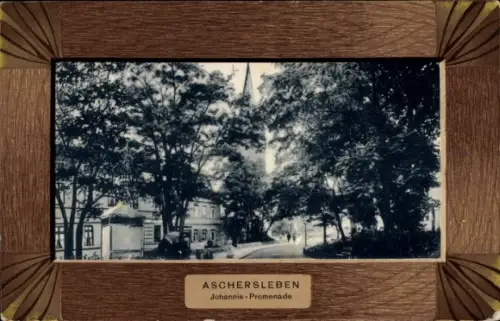 Passepartout Ak Aschersleben im Salzlandkreis, Johannis-Promenade