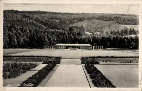 Ak Bad Elster im Vogtland, Ansicht vom Stadion, Sportgelände