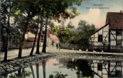 Ak Dransfeld in Niedersachsen, An der Teichstraße