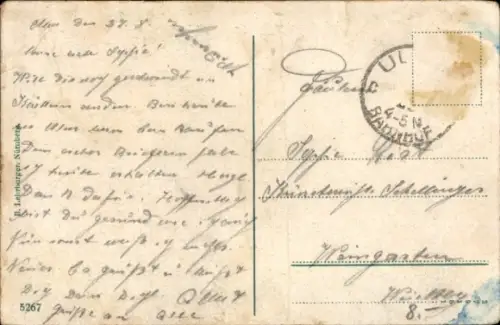 Ak Ulm an der Donau, Teilansicht, Trompeter mit Pferd