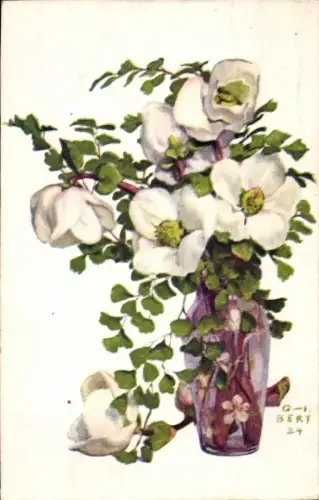 Künstler Ak Blumenvase, Blumen