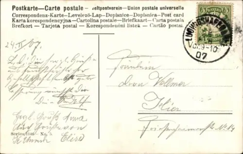 Künstler Ak Zwei Katzen, Schleifenband