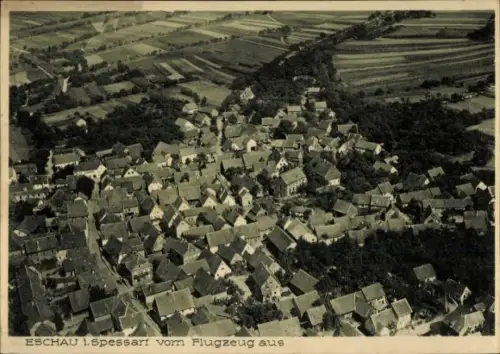 Ak Eschau im Spessart, Luftaufnahme