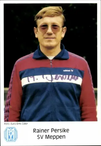 Autogrammkarte Trainer Rainer Persike, SV Meppen, Autogramm