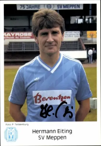 Autogrammkarte Fußballer Hermann Eiting, SV Meppen, Autogramm