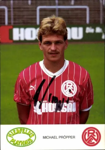 Autogrammkarte Fußballer Michael Pröpper, Rot-Weiß Essen, Autogramm