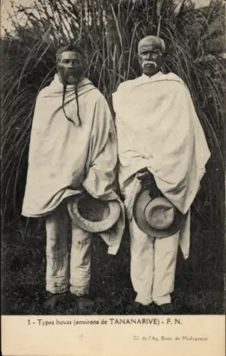 Ak Tananarive environs Madagaskar, Types hovas