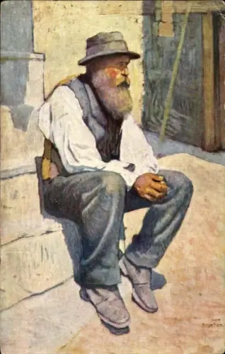 Künstler Ak Grimentz Canton du Valais, Francis Portier