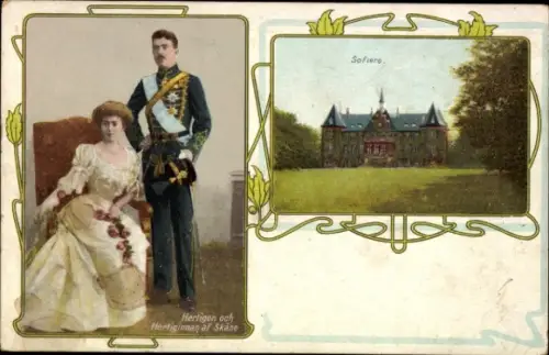 Ak Schonen Schweden, Schloss Sofiero, Gustav VI Adolf, Margaret of Connaught