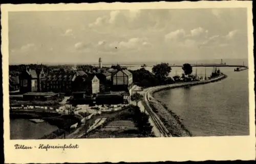Ak Baltijsk Pillau Ostpreußen, Hafeneinfahrt