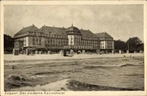 Ak Sopot Gdańsk Zoppot Danzig, Kasinohotel am Strand