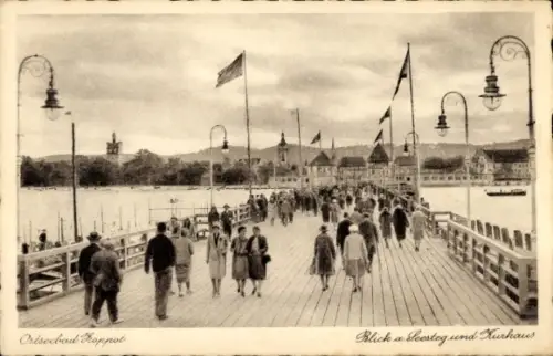 Ak Sopot Gdańsk Zoppot Danzig, Seesteg, Kurhaus