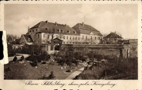 Ak Poznań Posen, Schlossberg, ehemalige polnische Königsburg