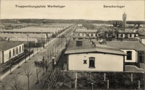 Ak Poznań Posen, Truppenübungsplatz Warthelager, Barackenlager