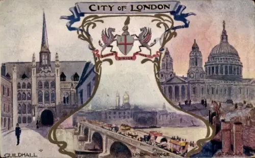 PC London City England, Guildhall, London Bridge, St Pauls