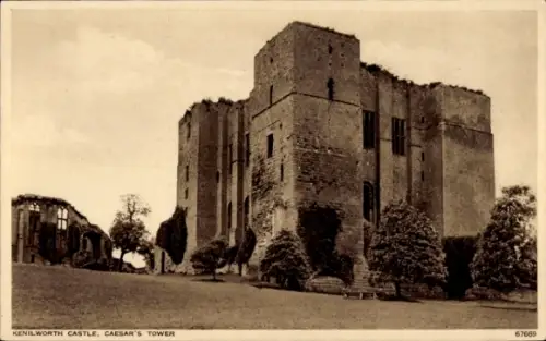 Ak Kenilworth Warwickshire England, Kenilworth Castle, Caesar's Tower
