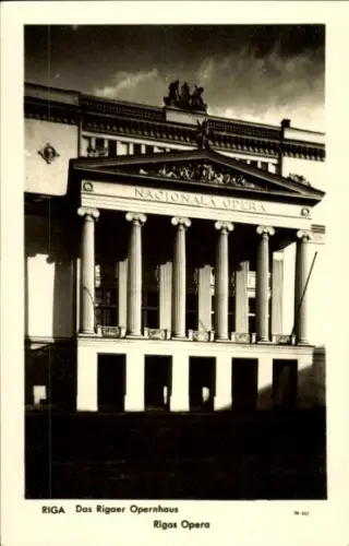 Ak Riga Lettland, Nacionalna Opera,  Das Rigaer Opernhaus, Rīgas Opera
