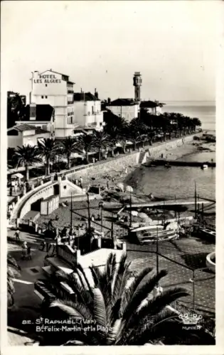 CPA Saint Raphaël Var, Boulevard Felix-Martin, Plage