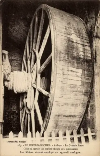 CPA Mont Saint Michel Manche, Abbaye, La Grande Roue