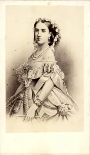 CdV Foto Kaiserin Charlotte von Mexico, Charlotte von Belgien, Portrait