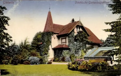 Ak Gliwice Gleiwitz Oberschlesien, Städtische Garteninspektion