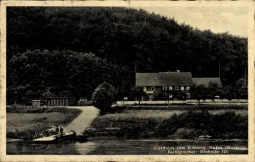 Ak Hajen Emmerthal Weser, Gasthaus zum Ruhberg