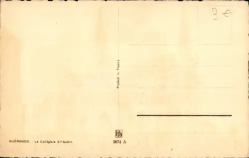 Künstler CPA Guérande Loire Atlantique, Collegiale St. Aubin