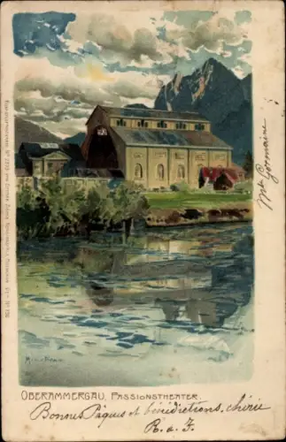 Künstler Ak Oberammergau in Oberbayern, Passionstheater