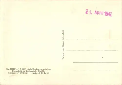 Ak Scheinfeld Mittelfranken, Luftaufnahme