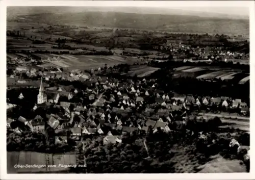 Ak Oberderdingen im Kraichgau Württemberg, Fliegeraufnahme