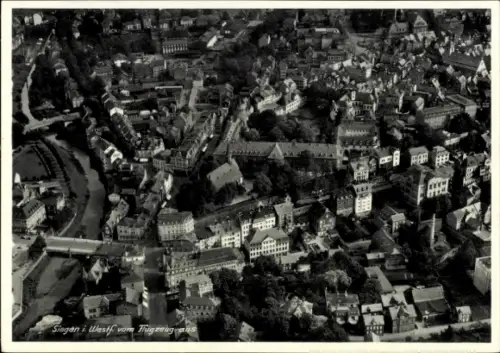 Ak Siegen in Westfalen, Luftaufnahme von   Architektur, Stadtansicht