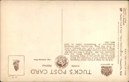 Ak HRH Duke of York, Portrait