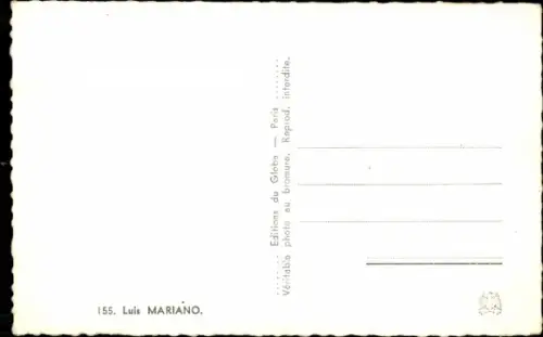 Ak Opernsänger Luis Mariano, Portrait