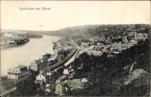 Ak Vallendar am Rhein, Gesamtansicht