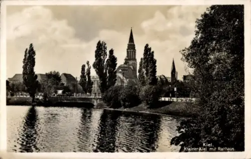 Ak Kiel,  Kleiner Kiel,  Rathaus