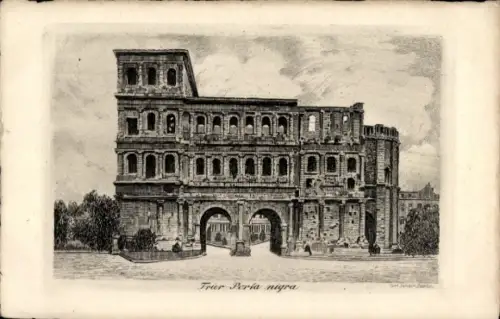 Litho Trier an der Mosel, Porta Nigra