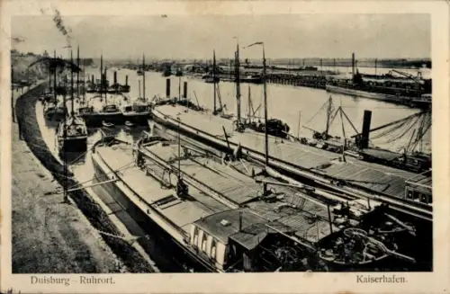 Ak Ruhrort Duisburg im Ruhrgebiet, Kaiserhafen