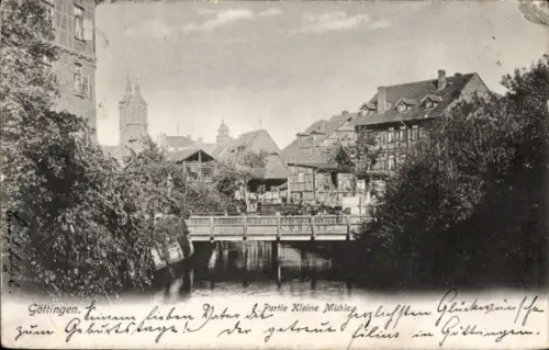 Ak Göttingen in Niedersachsen, Partie Kleine Mühle