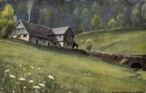 Künstler Ak Hansi, Jean Jacques Waltz, Wangenbourg Wangenburg Elsass Bas Rhin