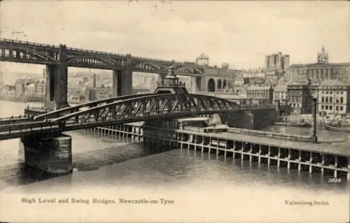 PC Newcastle upon Tyne Northumberland England, High Level and Swing Bridges