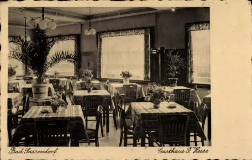 Ak Bad Sassendorf in Westfalen, Gasthaus F. Hesse, Konditorei Café, Innenansicht