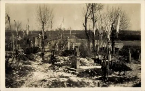 Foto Ak Serbischer Friedhof, Winter