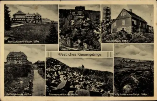 Ak Szklarska Poręba Schreiberhau Schlesien, Neue Schlesische Baude, Alte Schlesische Baude