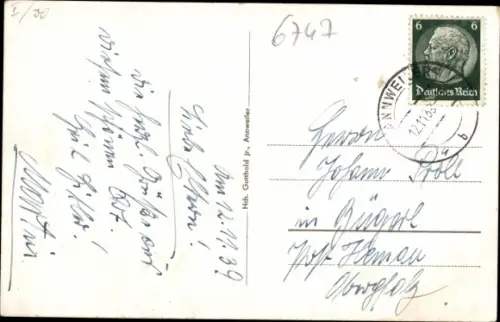 Ak Annweiler am Trifels Pfalz, Fachwerk-Idyll